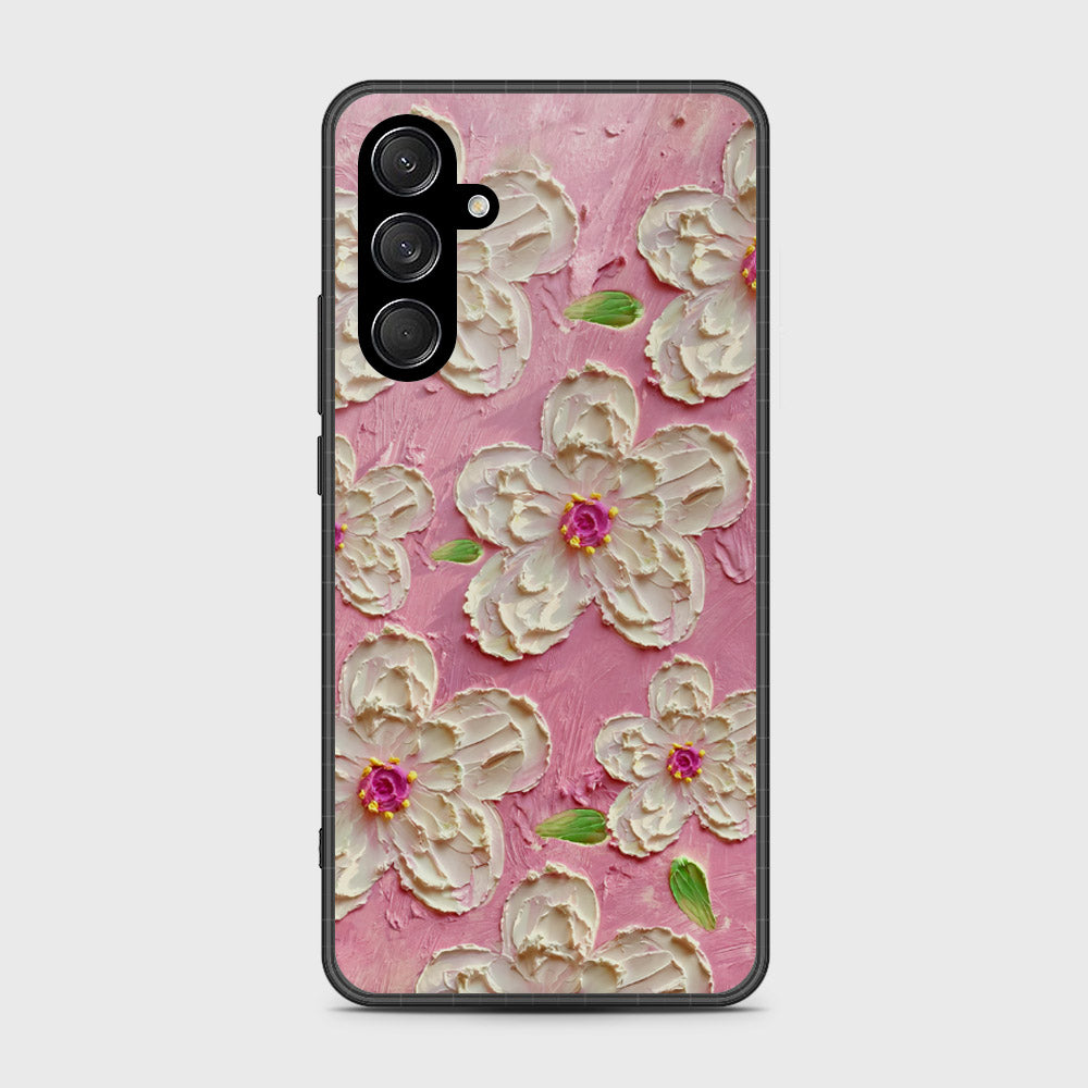 Samsung Galaxy A17 Cover - Floral Series - Design 5 - Pink & White - HQ Premium Shine Durable Shatterproof Case