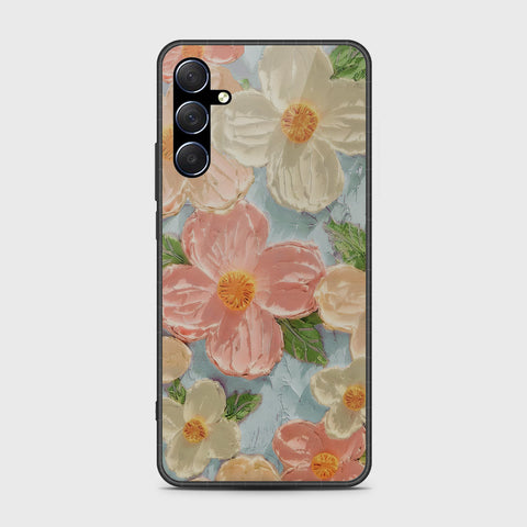 Samsung Galaxy A16 Cover - Floral Series - Design 16 - Cyan & Pink - HQ Premium Shine Durable Shatterproof Case
