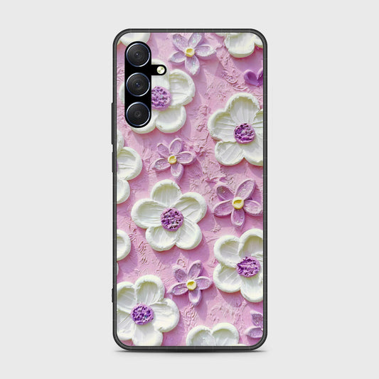 Samsung Galaxy A16 Cover - Floral Series - Design 4 - Purple & White - HQ Premium Shine Durable Shatterproof Case