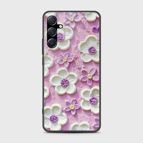 Samsung Galaxy A16 Cover - Floral Series - Design 4 - Purple & White - HQ Premium Shine Durable Shatterproof Case