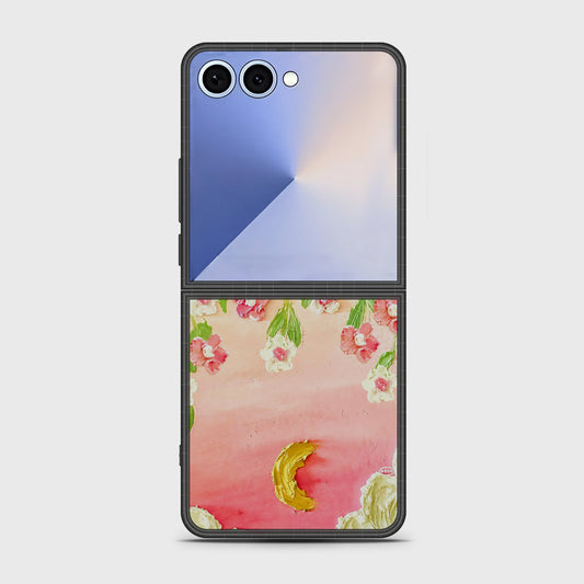 Samsung Galaxy Z Flip 7 Cover - Floral Series - Design 7 - Pink & Yellow - HQ Premium Shine Durable Shatterproof Case