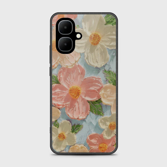 Infinix Smart 10 Cover - Floral Series - Design 16 - Cyan & Pink - HQ Premium Shine Durable Shatterproof Case