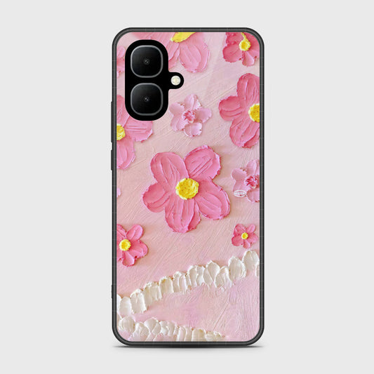 Infinix Smart 10 Cover - Floral Series - Design 2 - Pink - HQ Premium Shine Durable Shatterproof Case