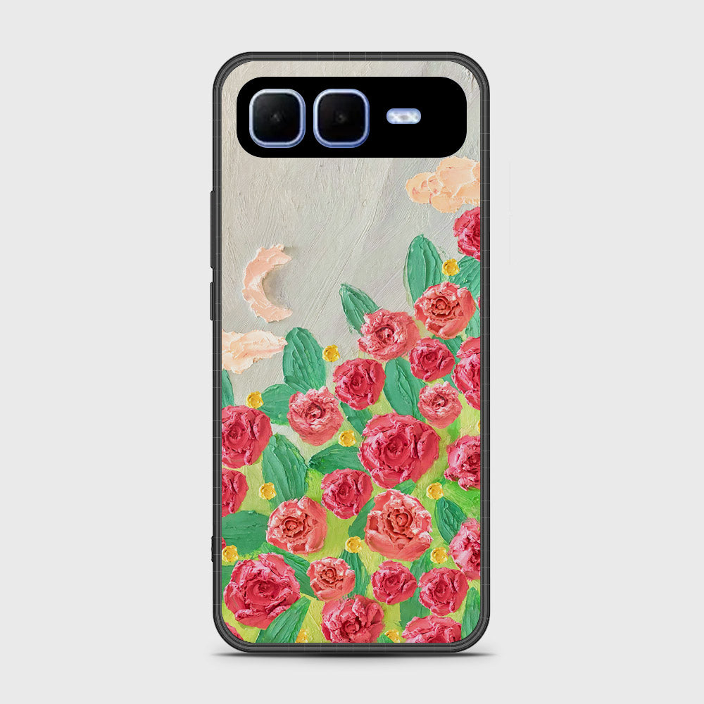 Infinix Smart 10 Plus-  Floral Series - Design 10 - Red & Green - HQ Premium Shine Durable Shatterproof Case