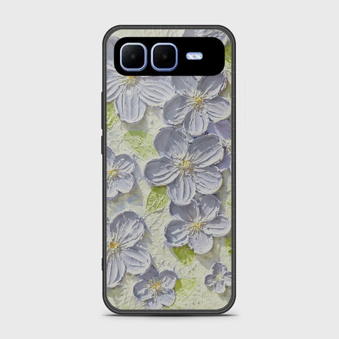 Infinix Smart 10 Plus-  Floral Series - Design 12 - Grey & Green - HQ Premium Shine Durable Shatterproof Case