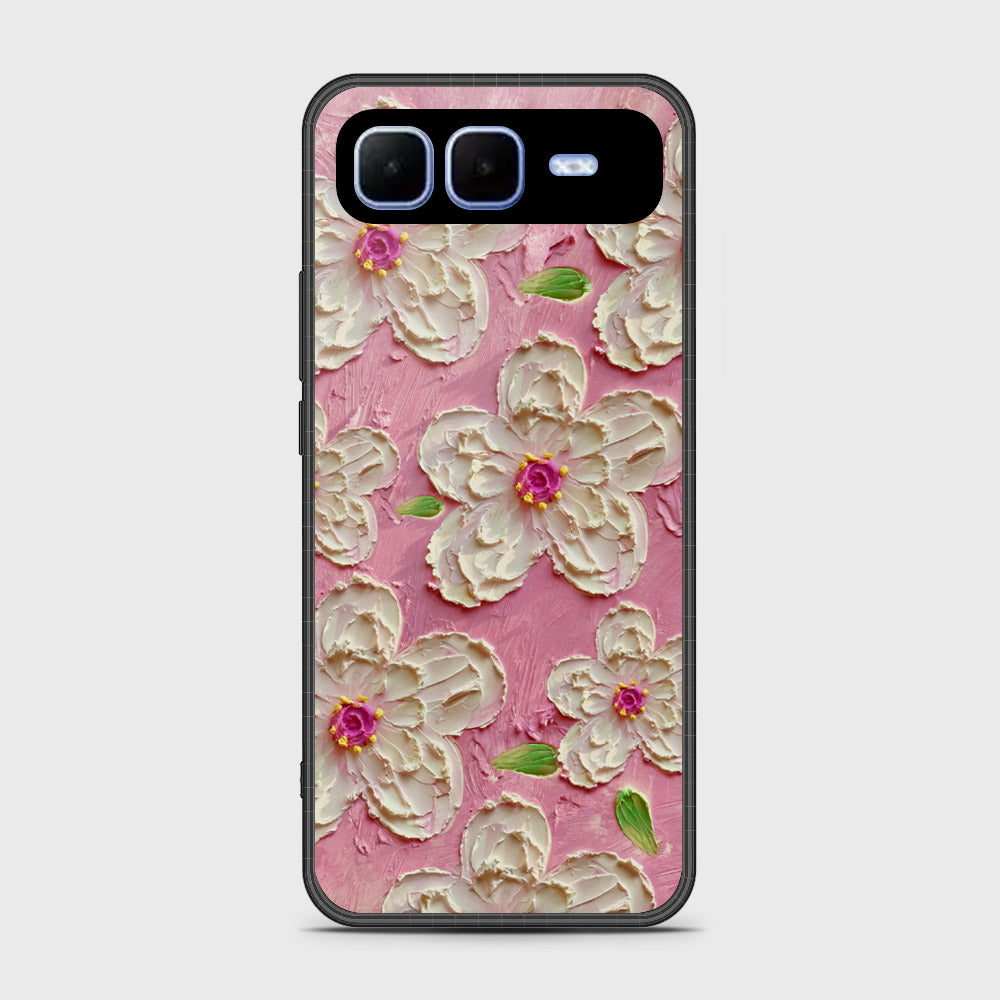 Infinix Smart 10 Plus- Floral Series - Design 5 - Pink & White - HQ Premium Shine Durable Shatterproof Case