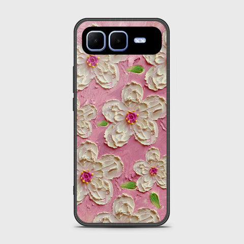 Infinix Smart 10 Plus- Floral Series - Design 5 - Pink & White - HQ Premium Shine Durable Shatterproof Case