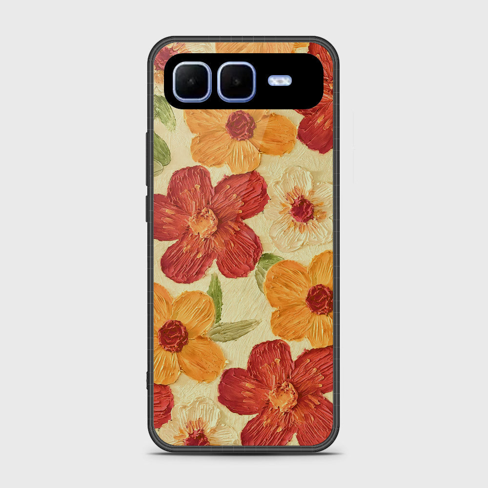 Infinix Smart 10 Plus- Floral Series - Design 6 - Red & Orange - HQ Premium Shine Durable Shatterproof Case