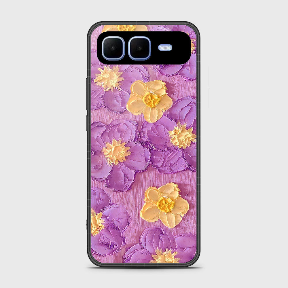 Infinix Smart 10 Plus-  Floral Series - Design 8 - Purple & Yellow - HQ Premium Shine Durable Shatterproof Case