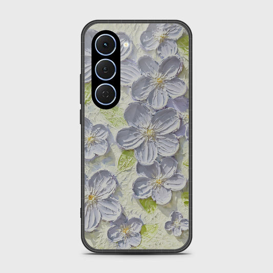 Tecno Spark 40 Pro Cover - Floral Series - Design 12 - Grey & Green - HQ Ultra Shine Premium Infinity Glass Soft Silicon Borders Case