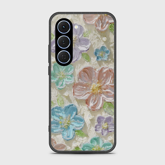 Tecno Spark 40 Pro Cover - Floral Series - Design 14 - Blue & Purple - HQ Ultra Shine Premium Infinity Glass Soft Silicon Borders Case