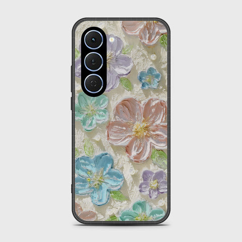Tecno Spark 40 Pro Cover - Floral Series - Design 14 - Blue & Purple - HQ Ultra Shine Premium Infinity Glass Soft Silicon Borders Case