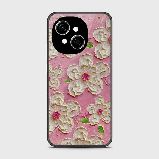 Tecno Spark 40C Cover - Floral Series - Design 5 - Pink & White - HQ Premium Shine Durable Shatterproof Case