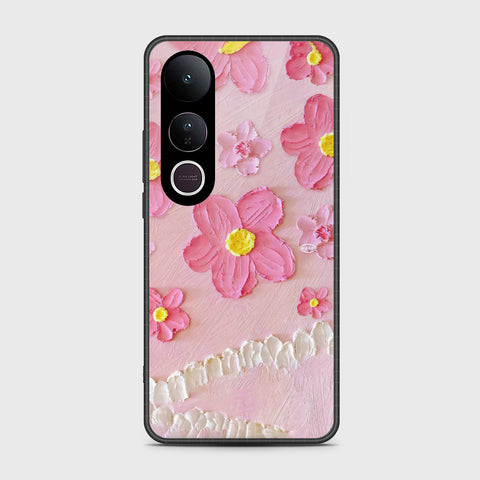 Vivo V50 Lite Cover - Floral Series - Design 2 - Pink - HQ Premium Shine Durable Shatterproof Case