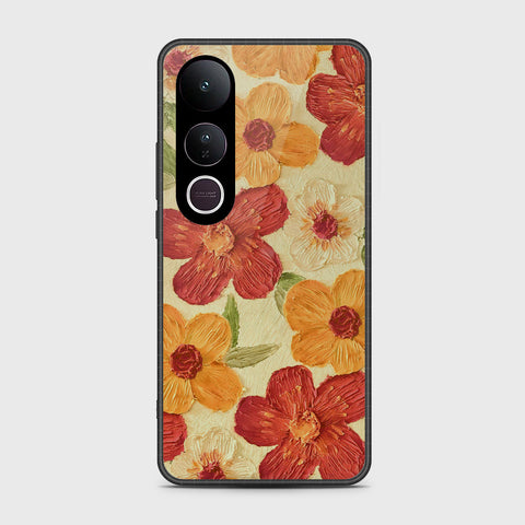 Vivo V50 Lite Cover - Floral Series - Design 6 - Red & Orange - HQ Premium Shine Durable Shatterproof Case