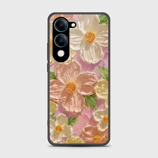 Vivo Y04 Cover - Floral Series - Design 11 - White & Green - HQ Premium Shine Durable Shatterproof Case