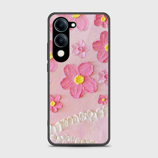 Vivo Y04 Cover - Floral Series - Design 2 - Pink - HQ Premium Shine Durable Shatterproof Case