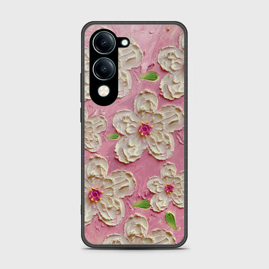Vivo Y04 Cover - Floral Series - Design 5 - Pink & White - HQ Premium Shine Durable Shatterproof Case