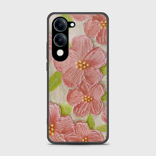 Vivo Y04 Cover - Floral Series - Design 9 - Pink & Green - HQ Premium Shine Durable Shatterproof Case