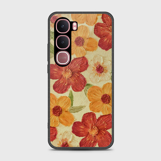 Vivo Y31 5G Cover - Floral Series - Design 6 - Red & Orange - HQ Ultra Shine Premium Infinity Glass Soft Silicon Borders Case