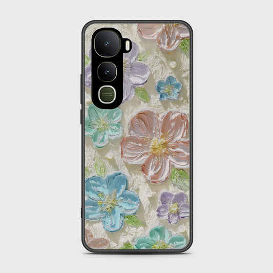 Vivo Y400 4G Cover - Floral Series - Design 14 - Blue & Purple - HQ Premium Shine Durable Shatterproof Case