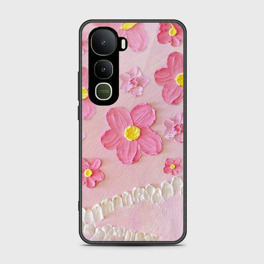 Vivo Y400 4G Cover - Floral Series - Design 2 - Pink - HQ Premium Shine Durable Shatterproof Case