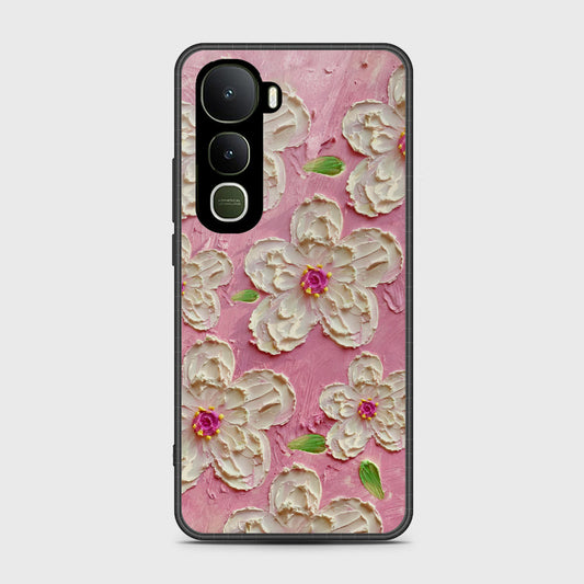 Vivo Y400 4G Cover - Floral Series - Design 5 - Pink & White - HQ Premium Shine Durable Shatterproof Case