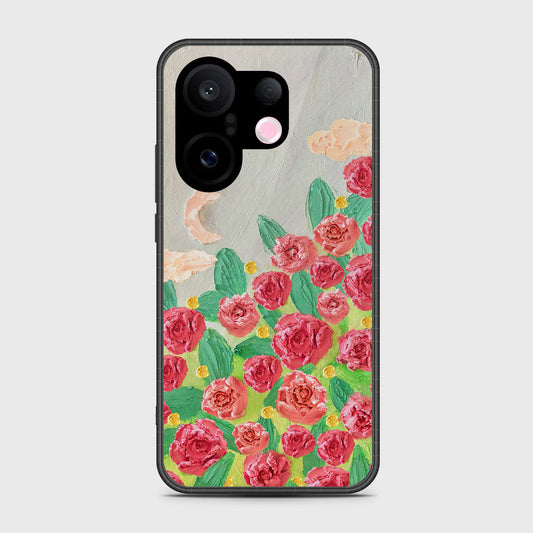 Vivo S30 Pro Mini Cover - Floral Series - Design 10 - Red & Green - HQ Premium Shine Durable Shatterproof Case