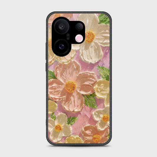 Vivo S30 Pro Mini Cover - Floral Series - Design 11 - White & Green - HQ Premium Shine Durable Shatterproof Case