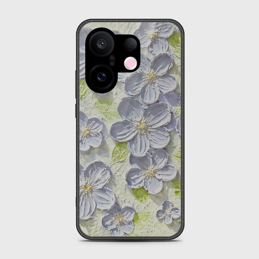 Vivo S30 Pro Mini Cover - Floral Series - Design 12 - Grey & Green - HQ Premium Shine Durable Shatterproof Case
