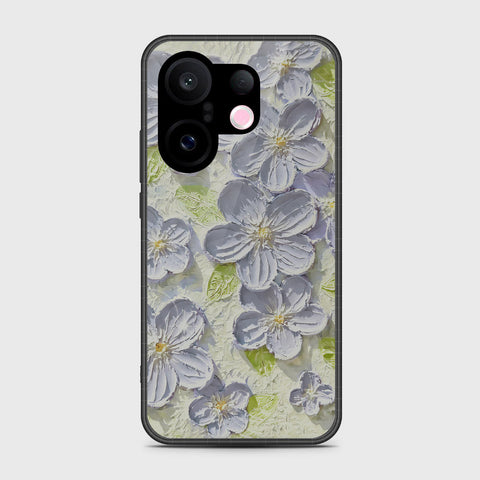 Vivo S30 Pro Mini Cover - Floral Series - Design 12 - Grey & Green - HQ Premium Shine Durable Shatterproof Case