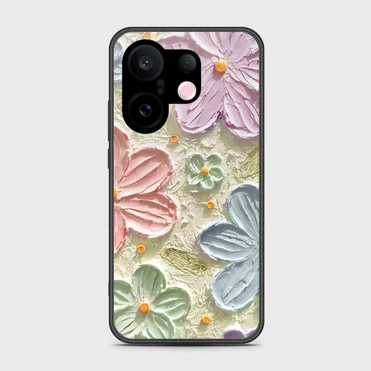 Vivo S30 Pro Mini Cover - Floral Series - Design 15 - Blue & Green - HQ Premium Shine Durable Shatterproof Case