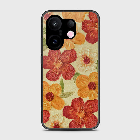 Vivo S30 Pro Mini Cover - Floral Series - Design 6 - Red & Orange - HQ Premium Shine Durable Shatterproof Case
