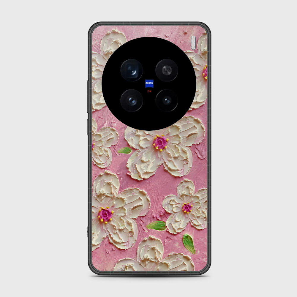Vivo X200 Pro Cover - Floral Series - Design 5 - Pink & White - HQ Premium Shine Durable Shatterproof Case