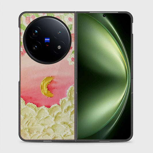 Vivo X Fold 5 Cover - Floral Series - Design 7 - Pink & Yellow - HQ Premium Shine Durable Shatterproof Case