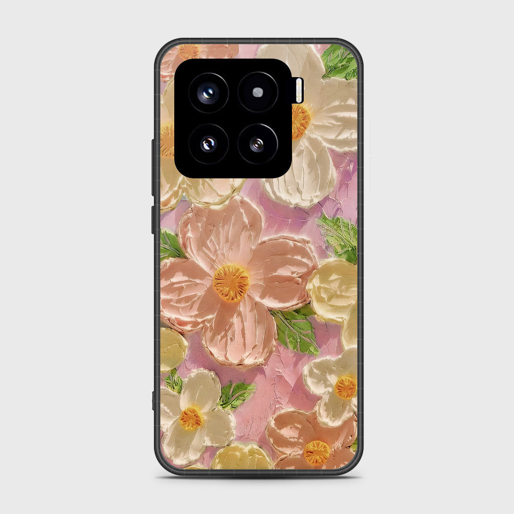 Xiaomi 15 Cover - Floral Series - Design 11 - White & Green - HQ Premium Shine Durable Shatterproof Case