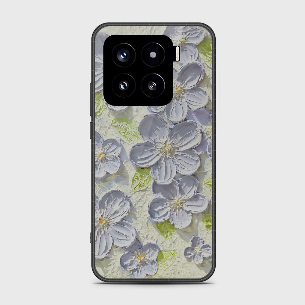 Xiaomi 15 Cover - Floral Series - Design 12 - Grey & Green - HQ Premium Shine Durable Shatterproof Case