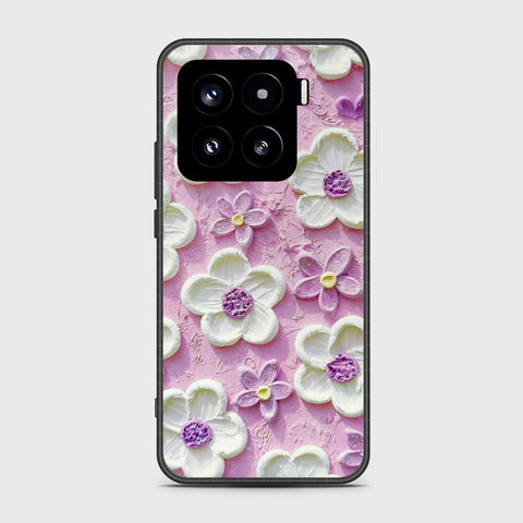 Xiaomi 15 Cover - Floral Series - Design 4 - Purple & White - HQ Premium Shine Durable Shatterproof Case