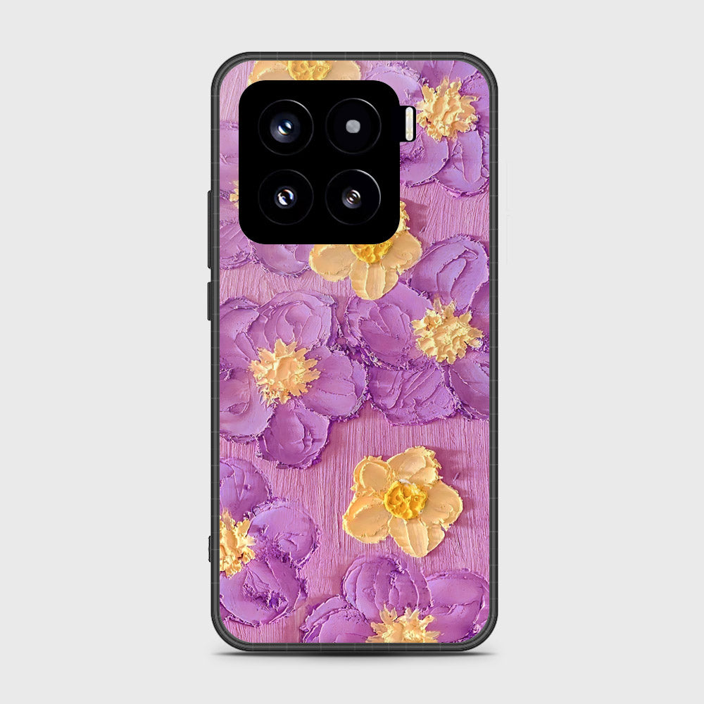 Xiaomi 15 Cover - Floral Series - Design 8 - Purple & Yellow - HQ Premium Shine Durable Shatterproof Case