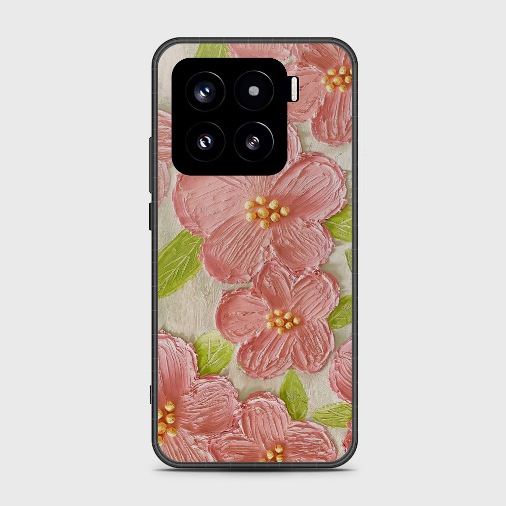 Xiaomi 15 Cover - Floral Series - Design 9 - Pink & Green - HQ Premium Shine Durable Shatterproof Case