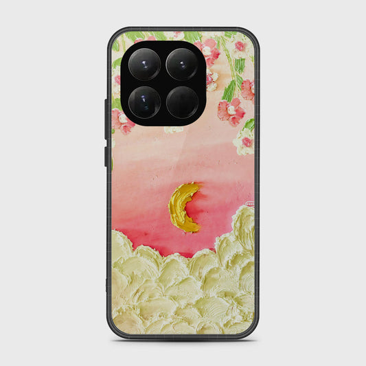 Xiaomi 15T Cover - Floral Series - Design 7 - Pink & Yellow - HQ Premium Shine Durable Glass Case