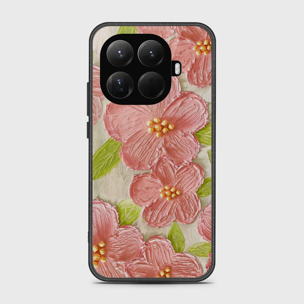 Xiaomi 15T Pro Cover - Floral Series - Design 9 - Pink & Green - HQ Premium Shine Durable Glass Case