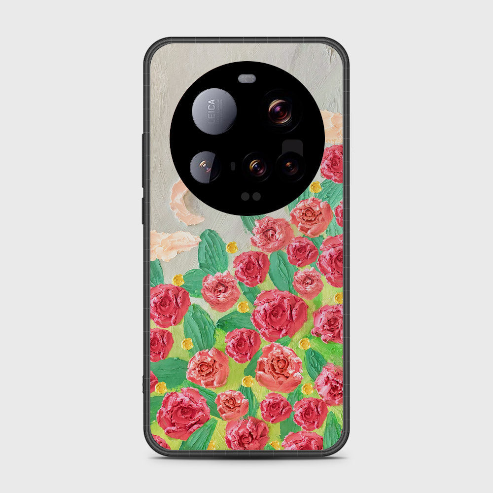 Xiaomi 15 Ultra Cover - Floral Series - Design 10 - Red & Green - HQ Premium Shine Durable Shatterproof Case