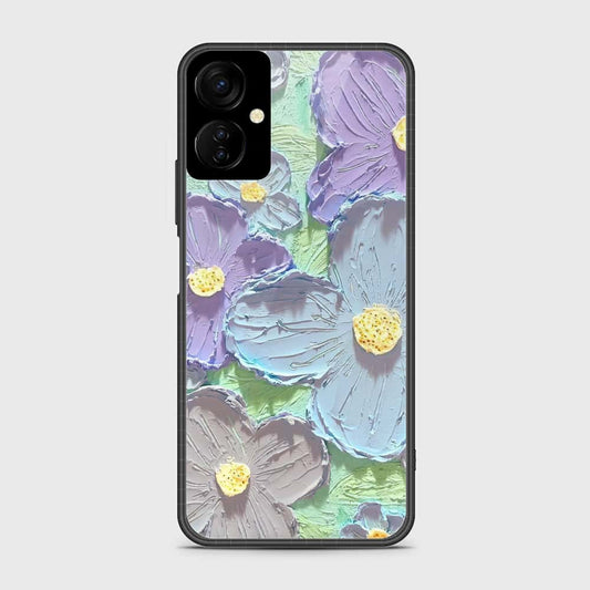 Tecno Spark 9T Cover - Floral Series - Design 1 - Purple & Aqua - HQ Premium Shine Durable Shatterproof Case