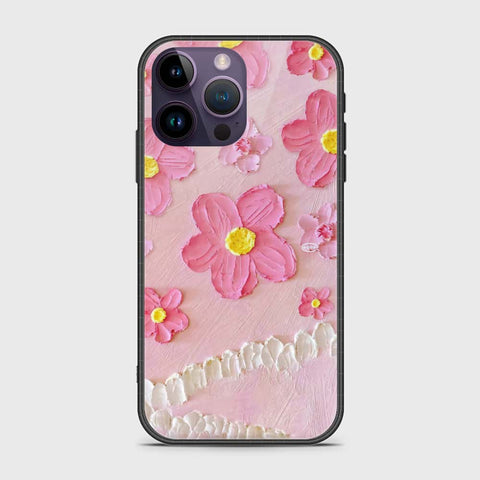 iPhone 14 Pro Max Cover - Floral Series - Design 2 - Pink - HQ Premium Shine Durable Shatterproof Case