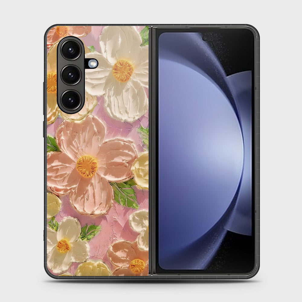 Samsung Galaxy Z Fold 7 Cover - Floral Series - Design 11 - White & Green - HQ Premium Shine Durable Shatterproof Case