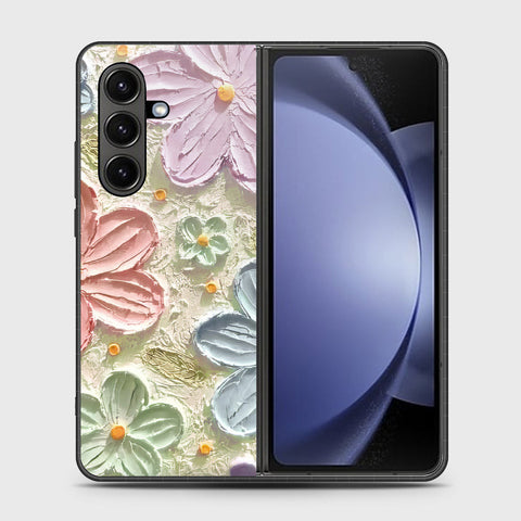 Samsung Galaxy Z Fold 7 Cover - Floral Series - Design 15 - Blue & Green - HQ Premium Shine Durable Shatterproof Case