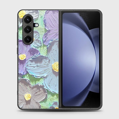 Samsung Galaxy Z Fold 7 Cover - Floral Series - Design 1 - Purple & Aqua - HQ Premium Shine Durable Shatterproof Case