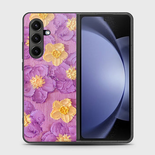 Samsung Galaxy Z Fold 7 Cover - Floral Series - Design 8 - Purple & Yellow - HQ Premium Shine Durable Shatterproof Case