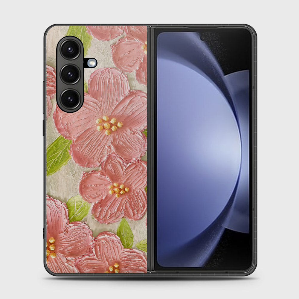 Samsung Galaxy Z Fold 7 Cover - Floral Series - Design 9 - Pink & Green - HQ Premium Shine Durable Shatterproof Case